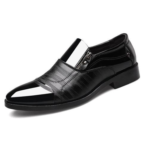 Image of Mazefeng Classic Business Men's Dress Shoes Fashion Elegant Formal Wedding Shoes Men Slip On Office Oxford Shoes For Men Black