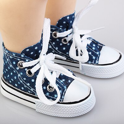 Image of Doll Talk Unisex Shoes 2019 New Style Spotted Doll 7.5cm Canvas Shoes For 1/3 BJD Doll Fashion Mini Shoes For Russian DIY Doll