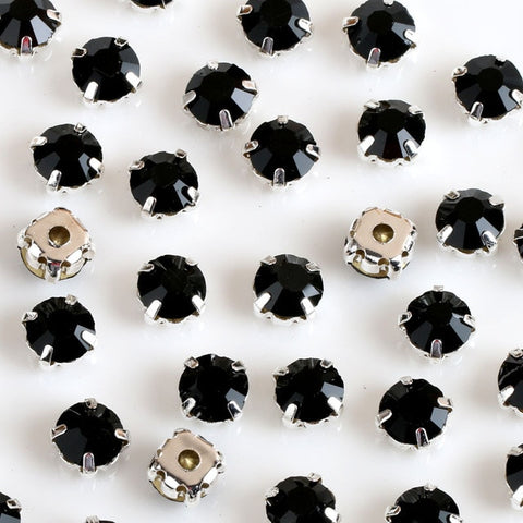 Image of Free shipping 200pcs/pack 4mm crystal glass sew on rhinestones with silvery claw,DIY Clothing Accessories