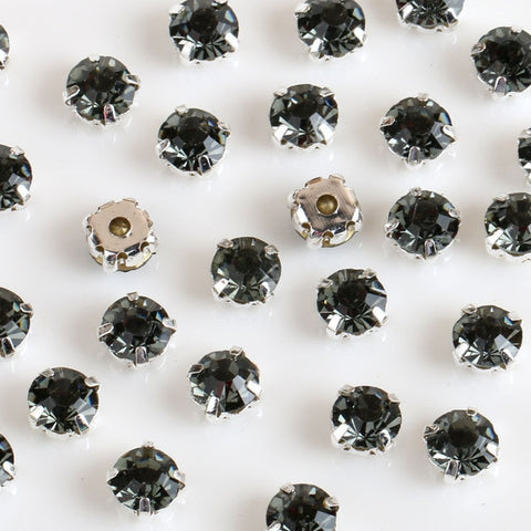 Image of Free shipping 200pcs/pack 4mm crystal glass sew on rhinestones with silvery claw,DIY Clothing Accessories