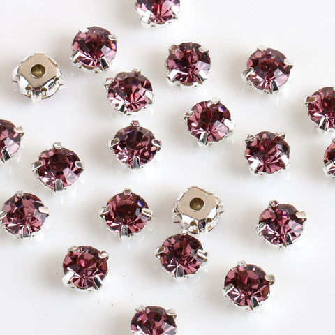 Image of Free shipping 200pcs/pack 4mm crystal glass sew on rhinestones with silvery claw,DIY Clothing Accessories