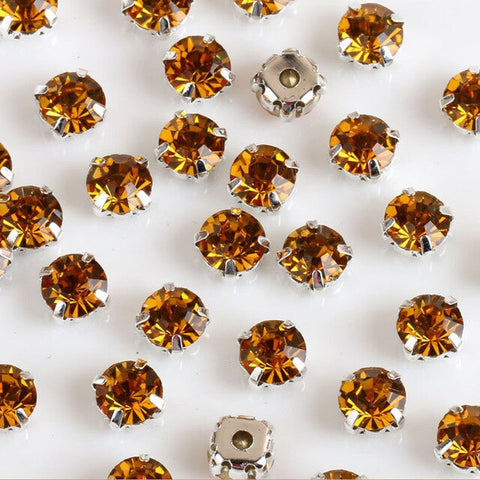 Image of Free shipping 200pcs/pack 4mm crystal glass sew on rhinestones with silvery claw,DIY Clothing Accessories