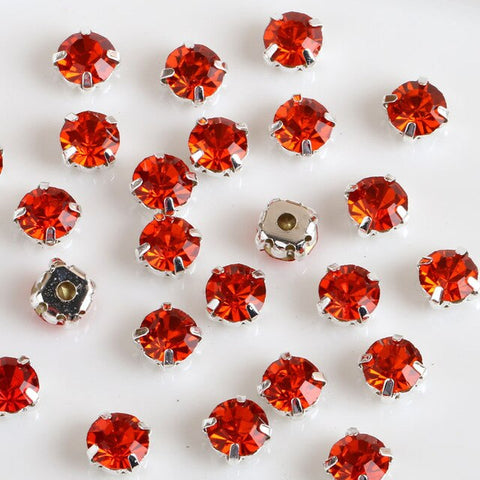 Image of Free shipping 200pcs/pack 4mm crystal glass sew on rhinestones with silvery claw,DIY Clothing Accessories