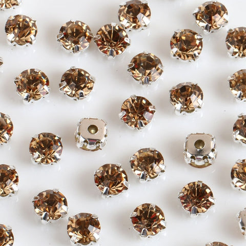 Image of Free shipping 200pcs/pack 4mm crystal glass sew on rhinestones with silvery claw,DIY Clothing Accessories