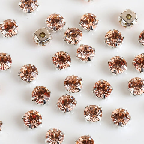 Image of Free shipping 200pcs/pack 4mm crystal glass sew on rhinestones with silvery claw,DIY Clothing Accessories