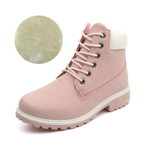 Image of 2019 Hot New Autumn Early Winter Shoes Women Flat Heel Boots Fashion Keep warm Women's Boots Brand Woman Ankle Botas Camouflage