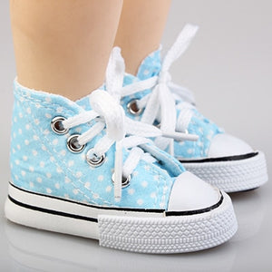 Doll Talk Unisex Shoes 2019 New Style Spotted Doll 7.5cm Canvas Shoes For 1/3 BJD Doll Fashion Mini Shoes For Russian DIY Doll