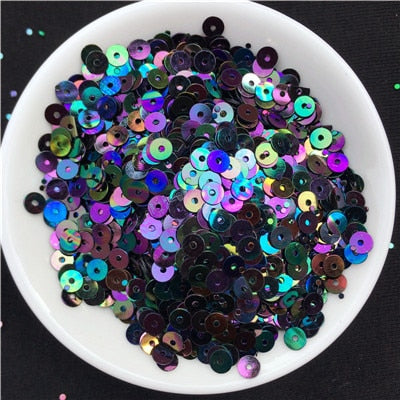 Image of 3mm 4mm 5mm 6mm Flat Round PVC Loose Sequins Paillette Sewing Craft For Wedding Decoration Garment Dress Shoe Caps DIY Accessory